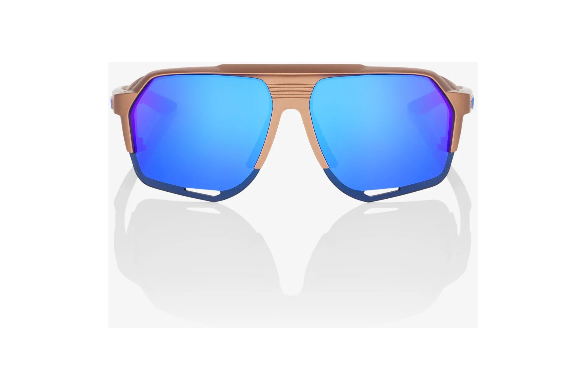 100 Percent Norvik Matte Copper Chromium / Blue Mirror Lens