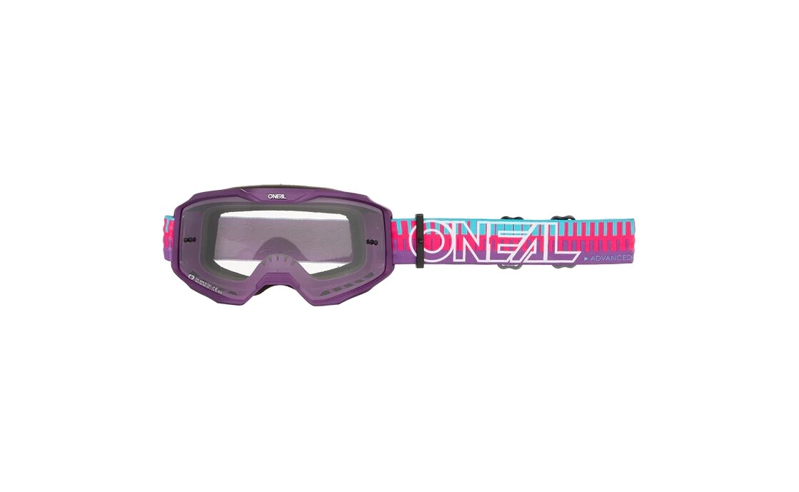 O'Neal B-10 Goggle Striped pink/purple - clear