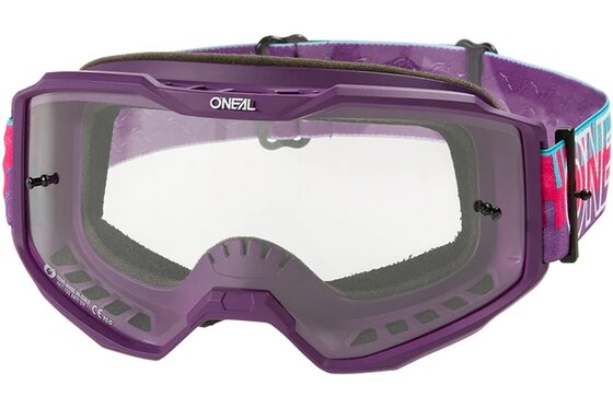 XXL Sale % - O'Neal B-10 Goggle Striped pink/purple - clear