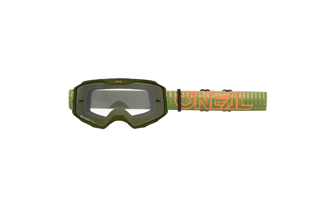 O'Neal B-10 Goggle Striped green/orange - clear