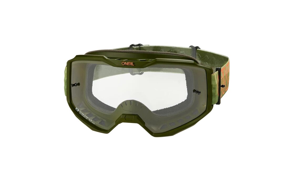 O'Neal B-10 Goggle Striped green/orange - clear