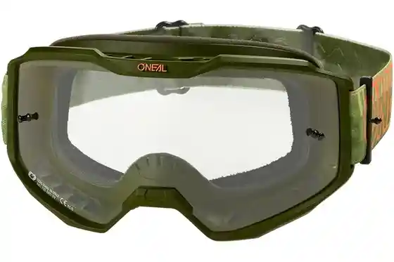 XXL Sale % - O'Neal B-10 Goggle Striped green/orange - clear