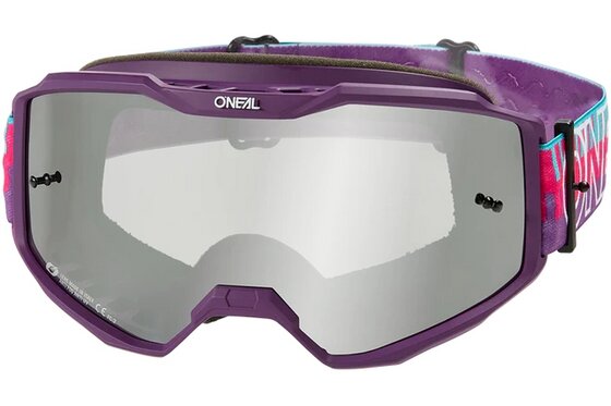 XXL Sale % - O'Neal B-10 Goggle Striped pink/purple - silver mirror