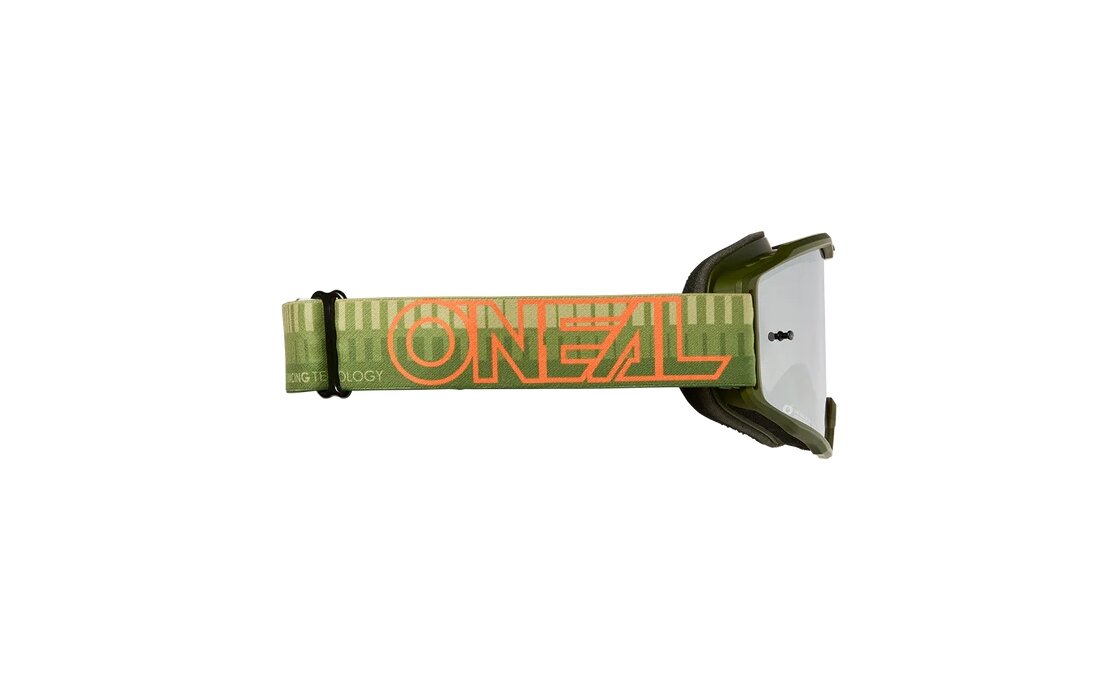 O'Neal B-10 Goggle Striped green/orange - silver mirror