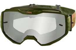 O'Neal B-10 Goggle Striped green/orange - silver mirror