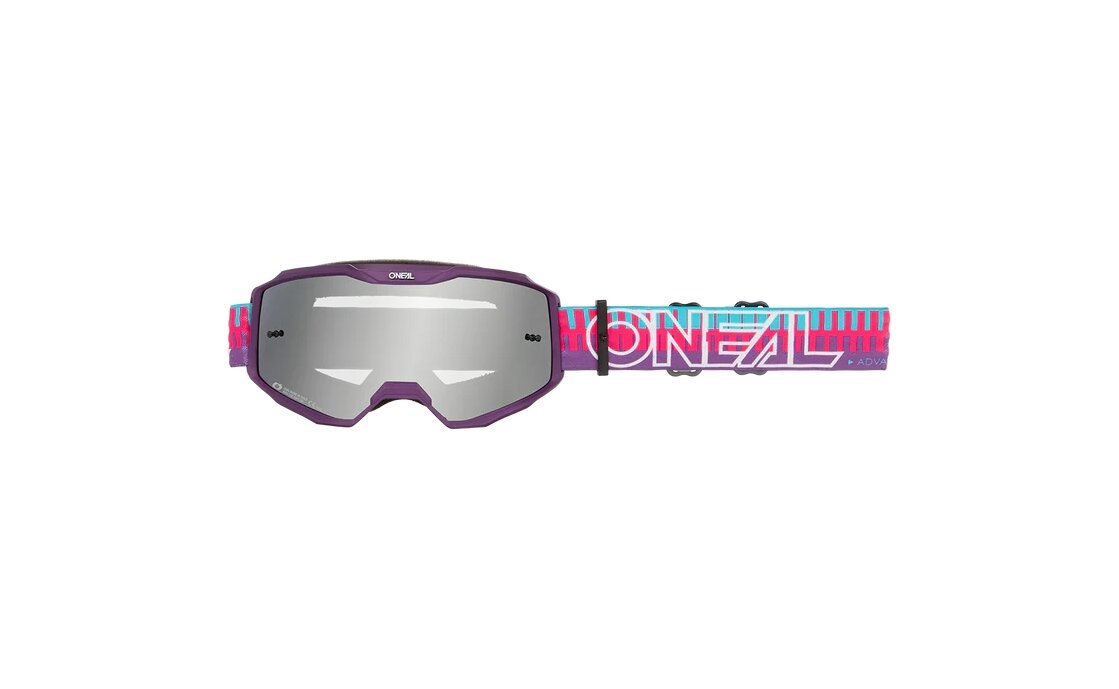 O'Neal B-10 Youth Goggle Striped pink/purple - silver mirror