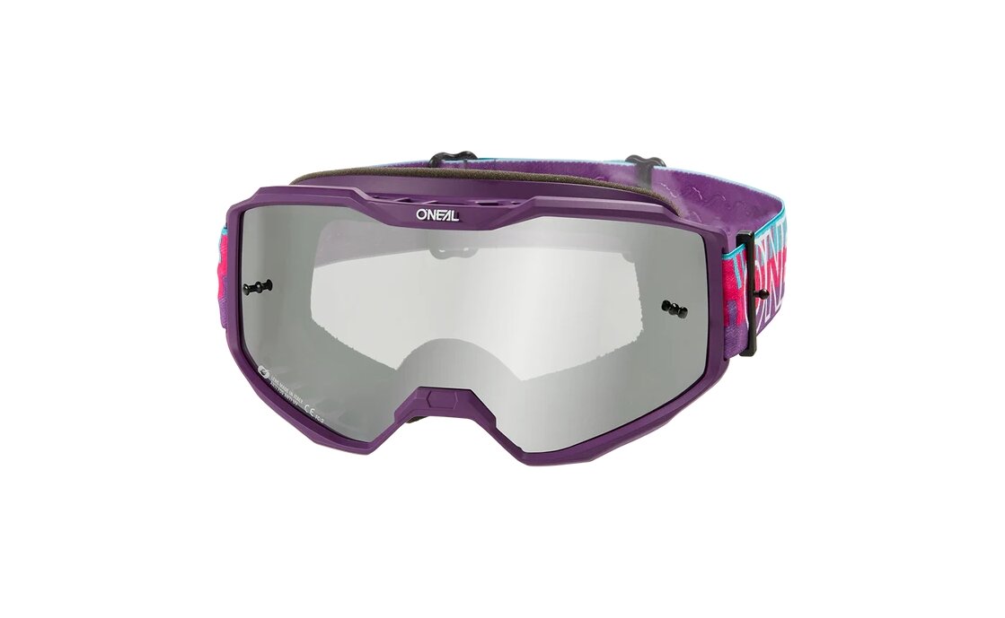 O'Neal B-10 Youth Goggle Striped pink/purple - silver mirror