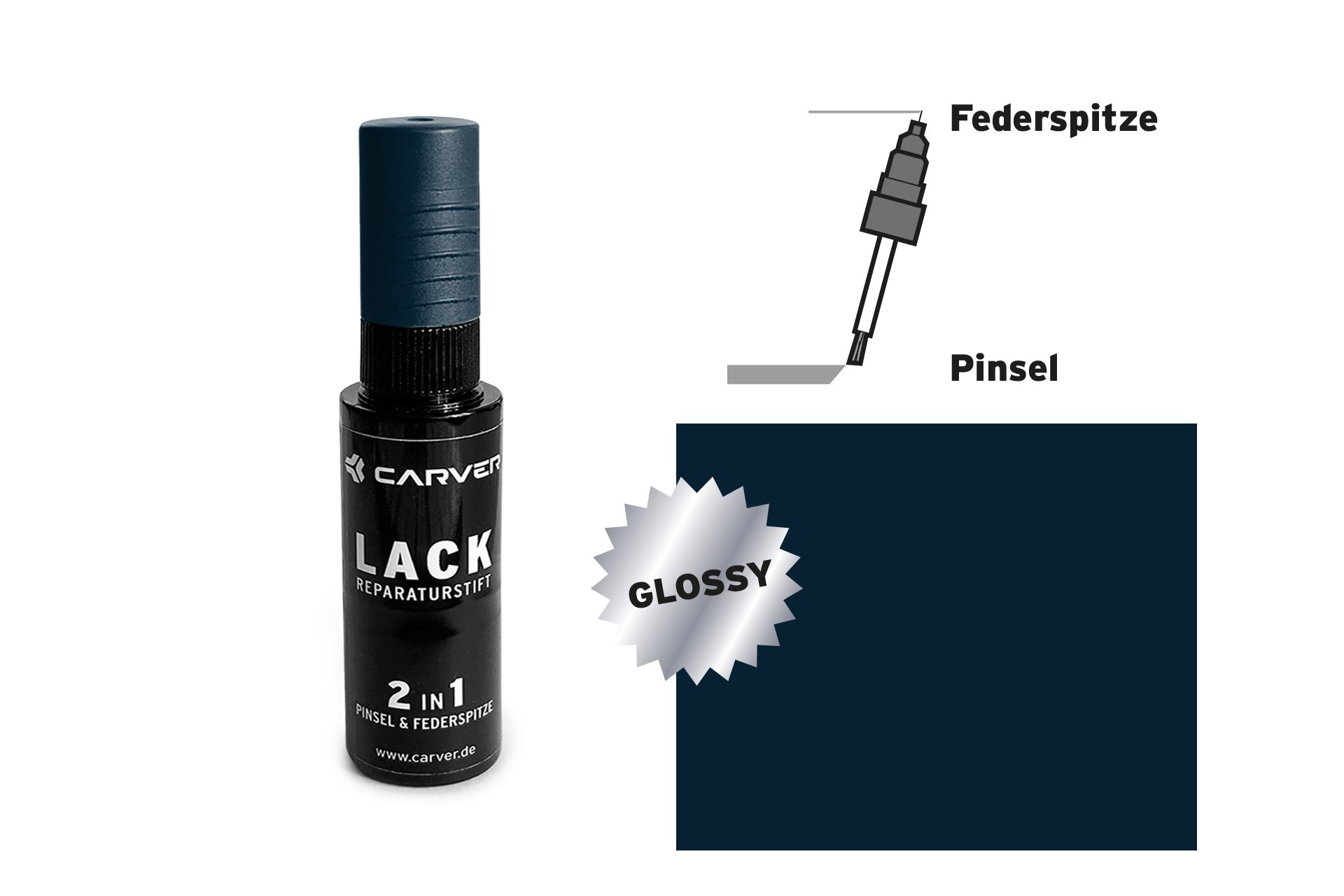 Carver Lackstift Dark Blue Metallic