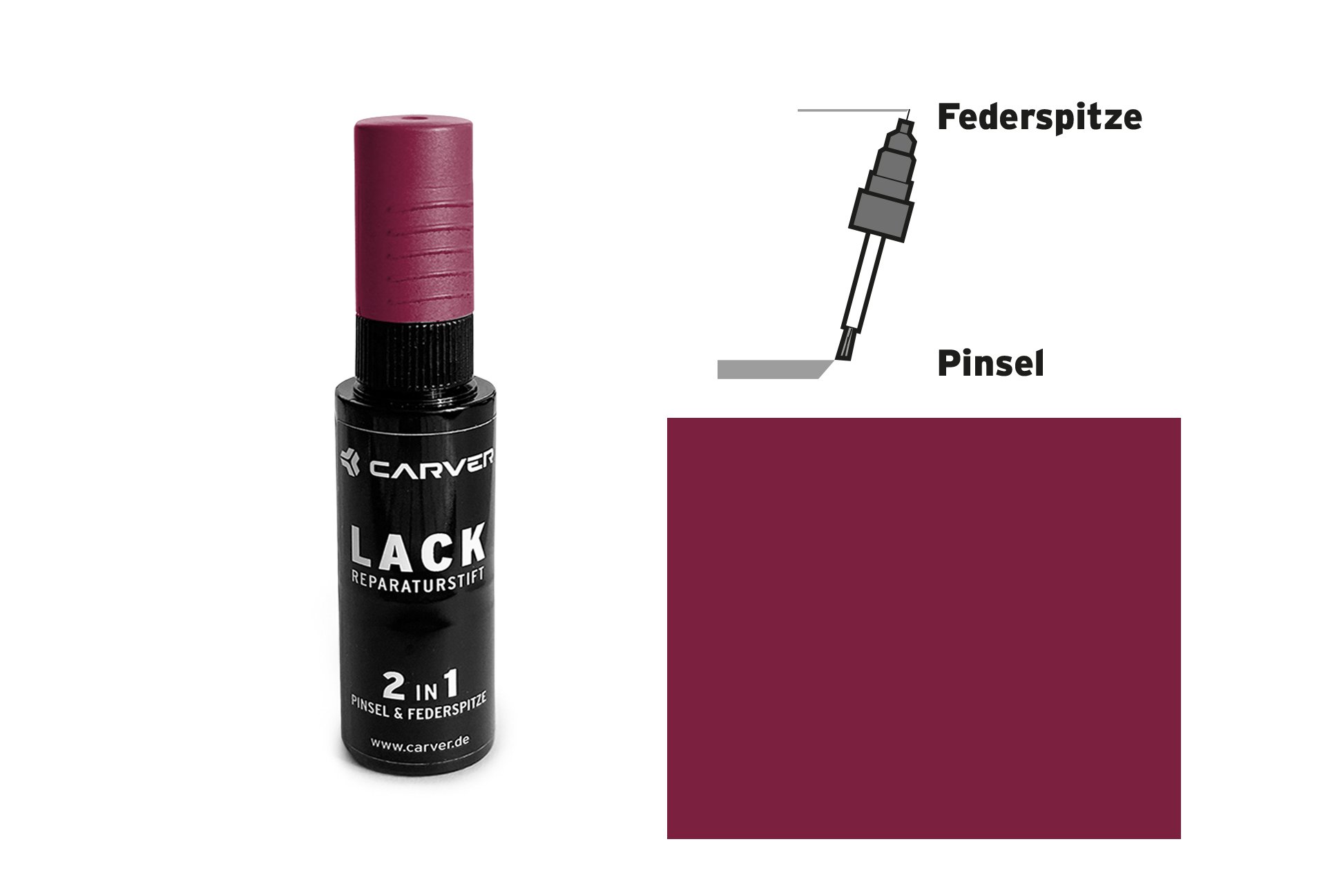 Carver Lackstift Dark Red Metallic