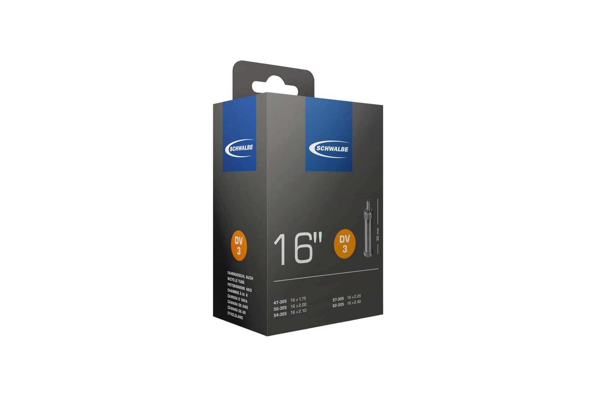 Schwalbe DV3 Schlauch 16 Zoll - 32 mm