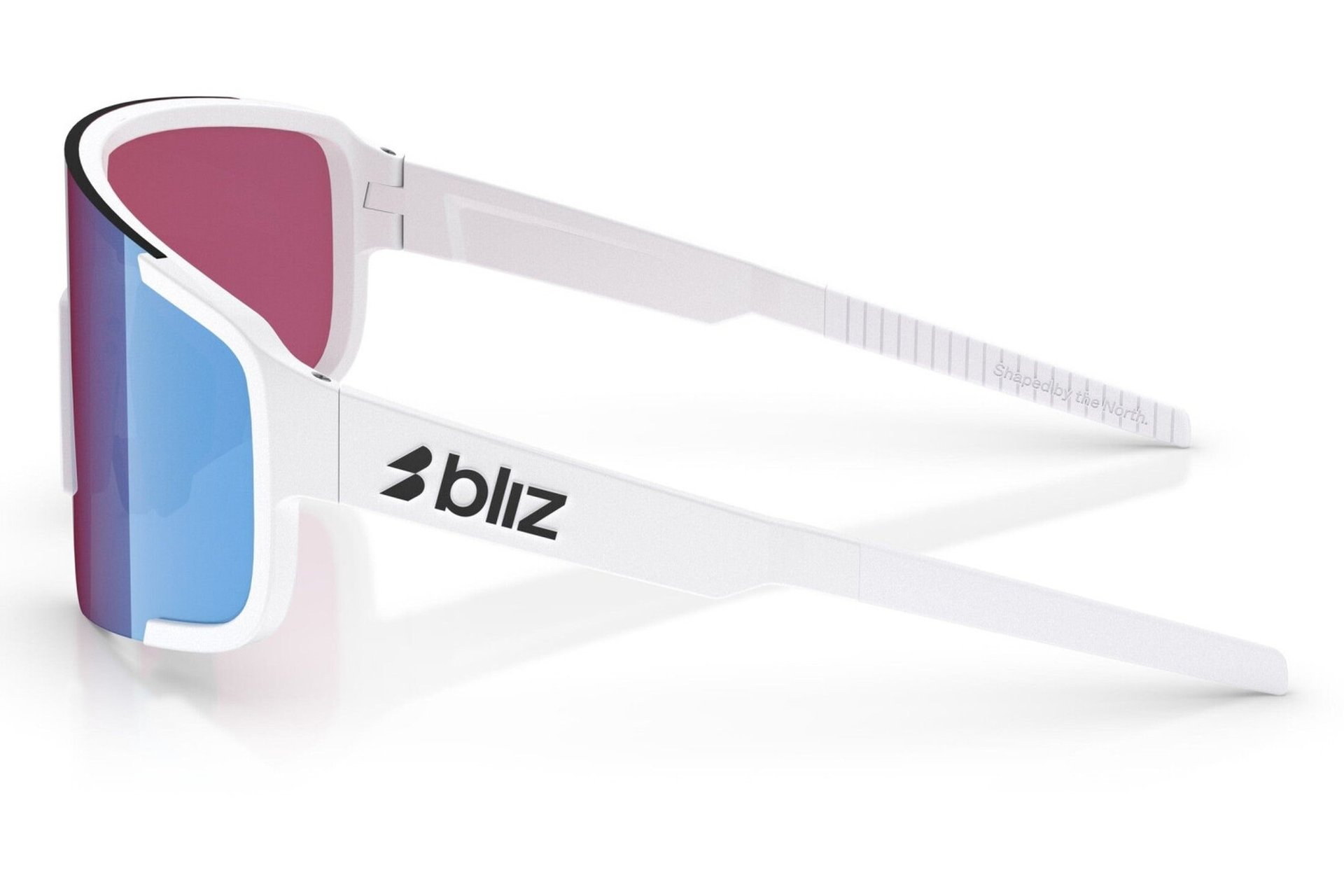 Bliz P003 Small Matte White - Light Begonia/Violet w Blue Multi