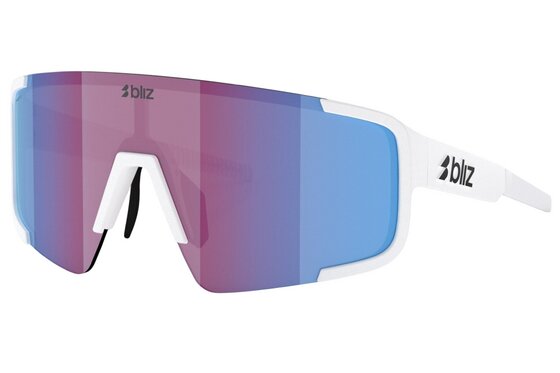 verspiegelte Gläser - Sport-Sonnenbrillen - Bliz P003 Small Matte White - Light Begonia/Violet w Blue Multi
