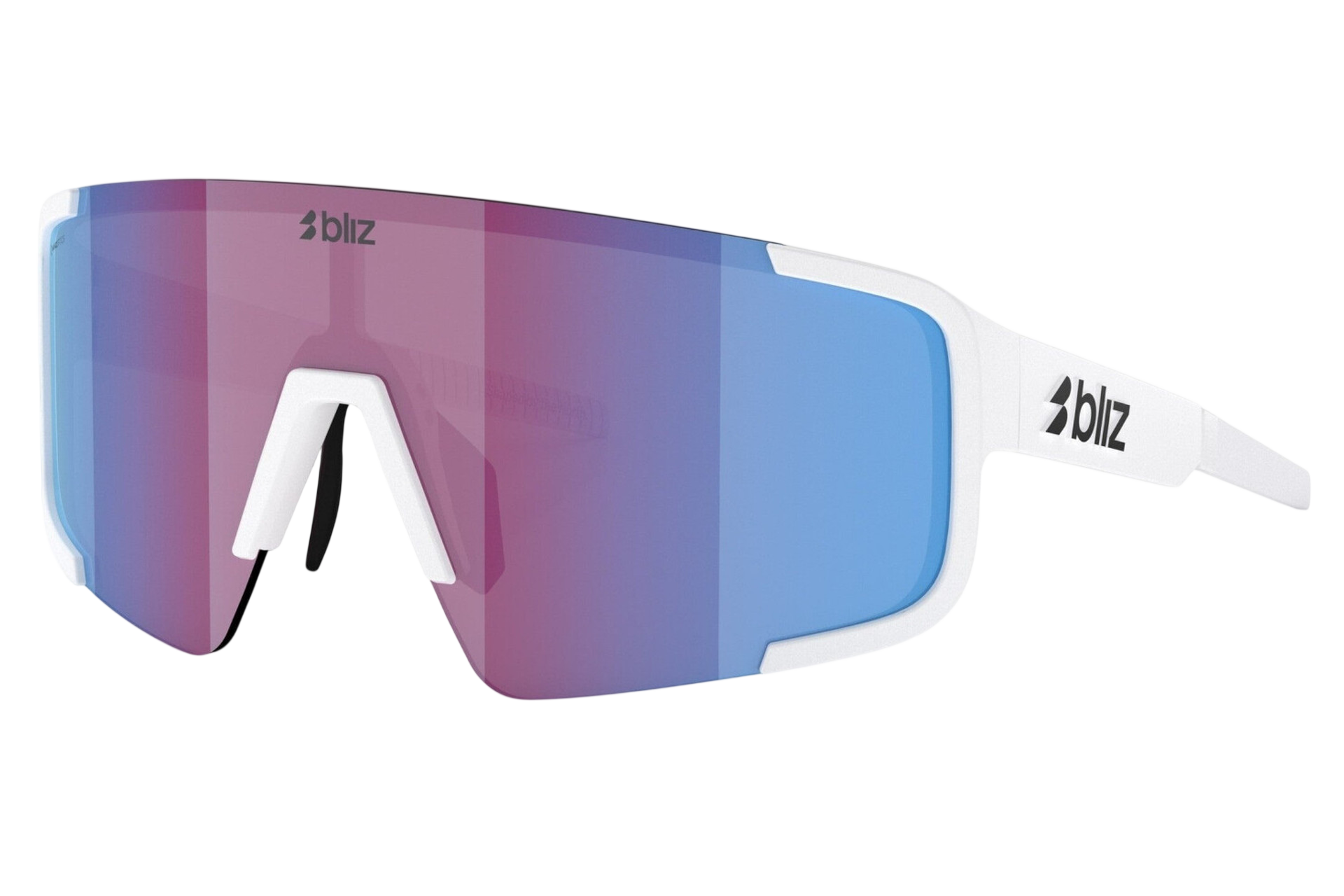 Bliz P003 Small Matte White - Light Begonia/Violet w Blue Multi