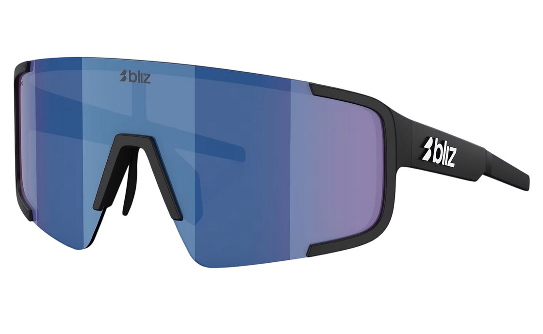 Bliz P003 Matte Black - Grey w Blue Mirror