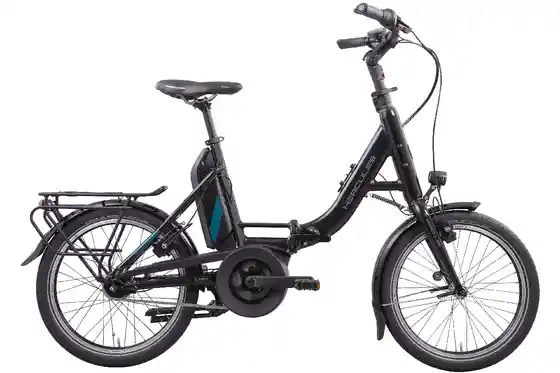 Schwarz - E-Bike Faltrad-Klapprad - Hercules Rob Fold R7 - 400 Wh - 20 Zoll - Faltrahmen