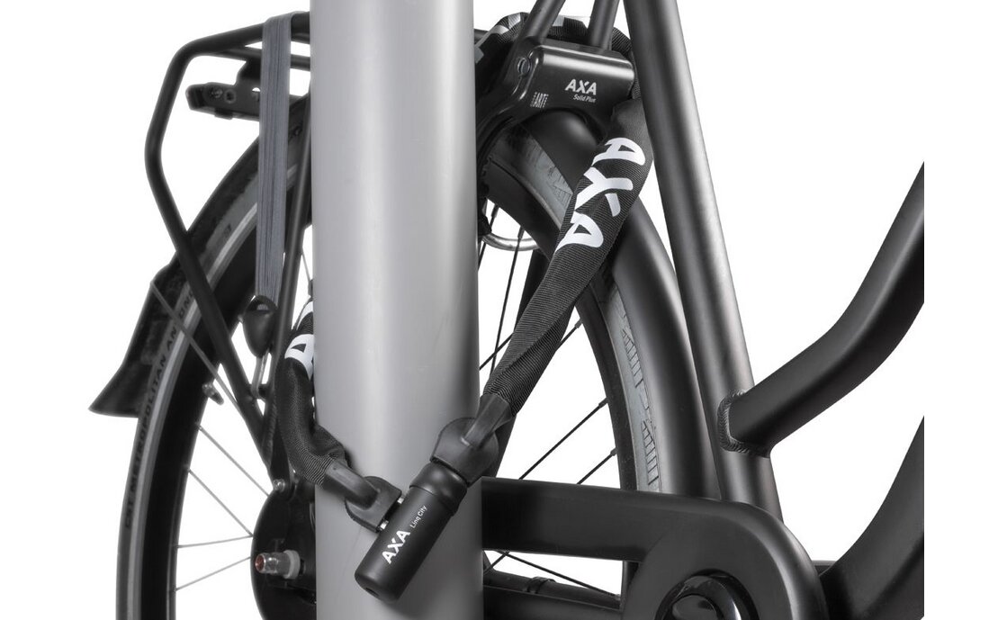 AXA Set Solid Plus Rahmenschloss + Linq City 100 Kette