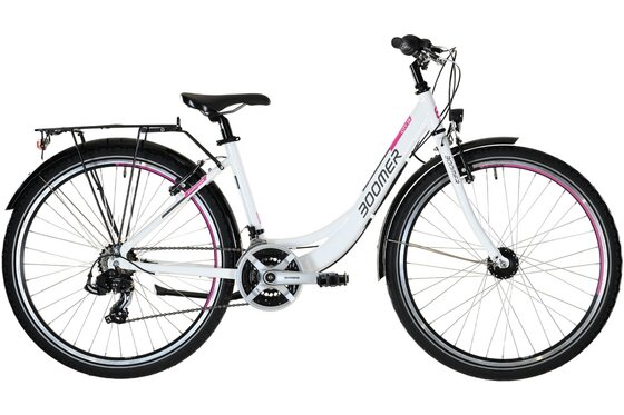 mit Beleuchtung - Jugendfahrräder - Boomer CITY 26 - 26 Zoll - Tiefeinsteiger - 2024