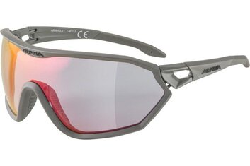 Sportbrillen - Alpina S-Way QV moon-grey matt / rainbow mirror lens