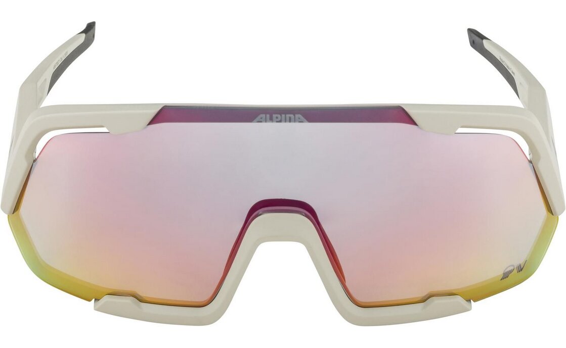 Alpina Rocket QV cool-grey matt / Varioflex rainbow mirror lens
