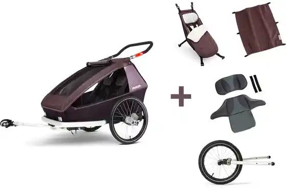 Kinderanhänger - Croozer Kid Vaaya 2, Allseason-Geschwisterbundle