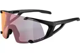 Alpina Hawkeye QV black matt / Varioflex rainbow mirror lens