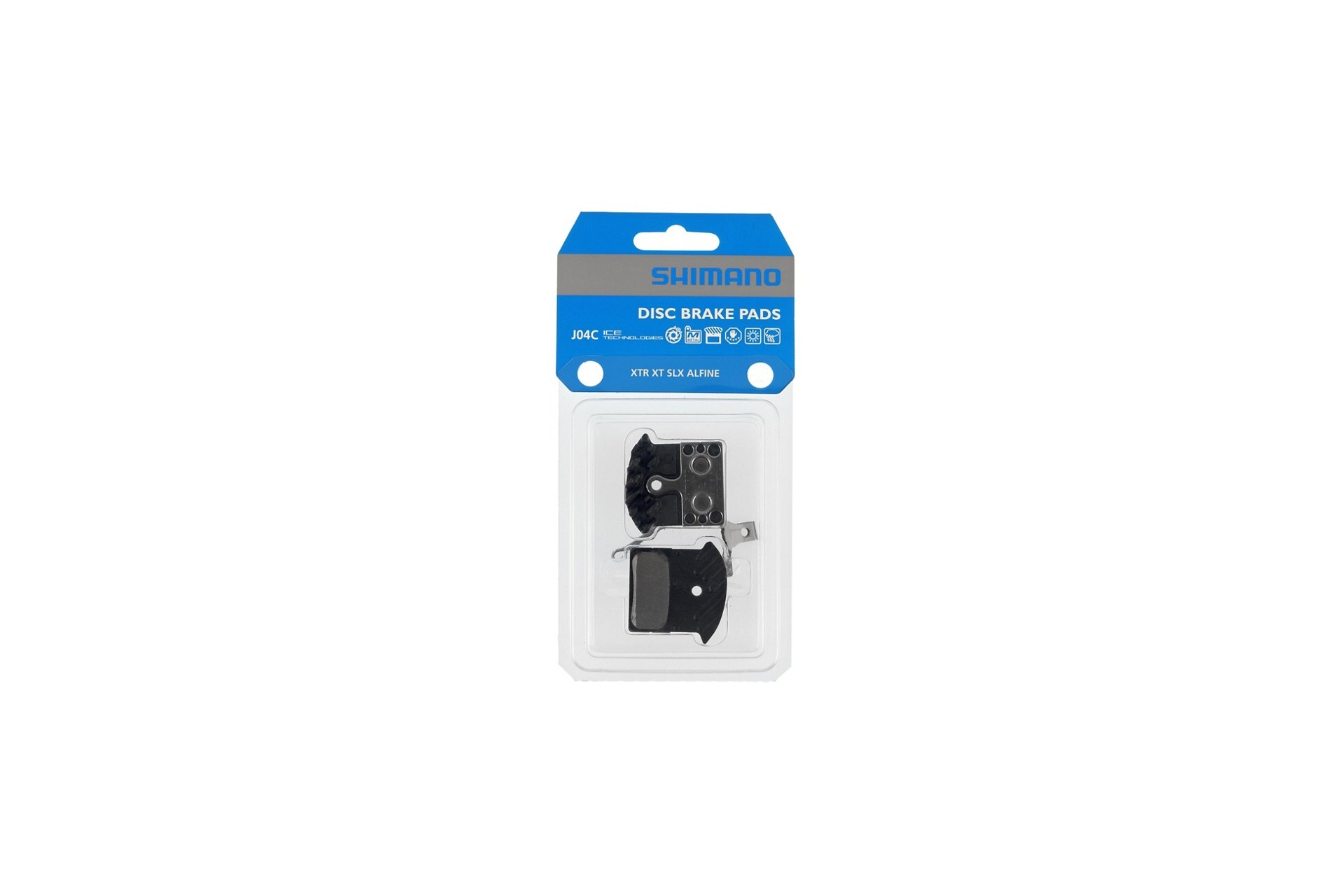 Shimano Scheibenbremsbeläge J04C-MF Metall mit Kühlrippen
