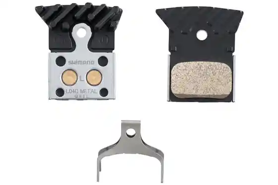Bremsbeläge für Scheibenbremsen - Shimano Scheibenbremsbeläge L04C-MF Metall mit Kühlrippen