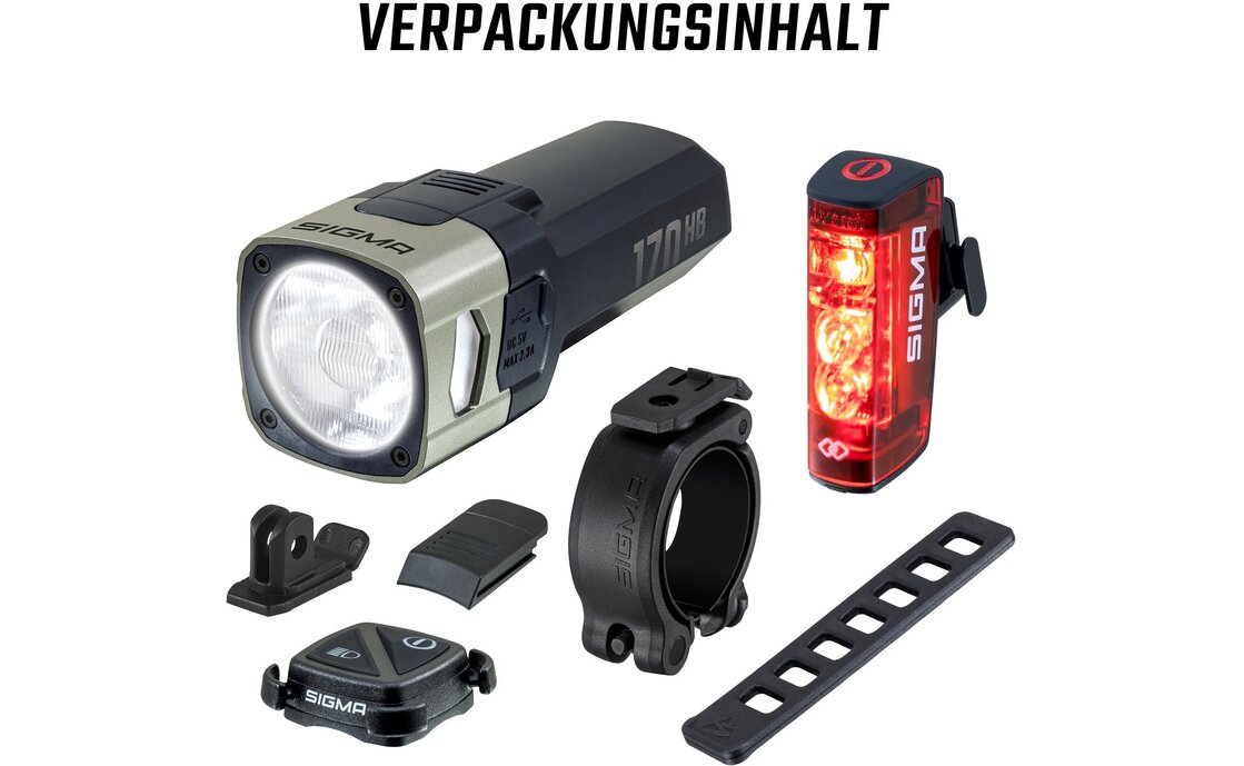 Sigma Aura 170 HB Link & Hiro 50 Link Beleuchtungsset - StVZO
