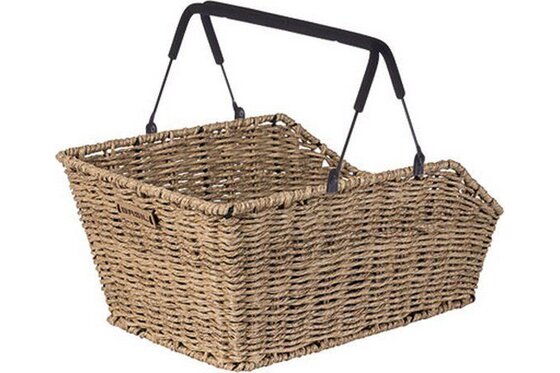 Fahrradzubehör - Basil Hinterradkorb Cento, Rattan Look MIK, engmaschig