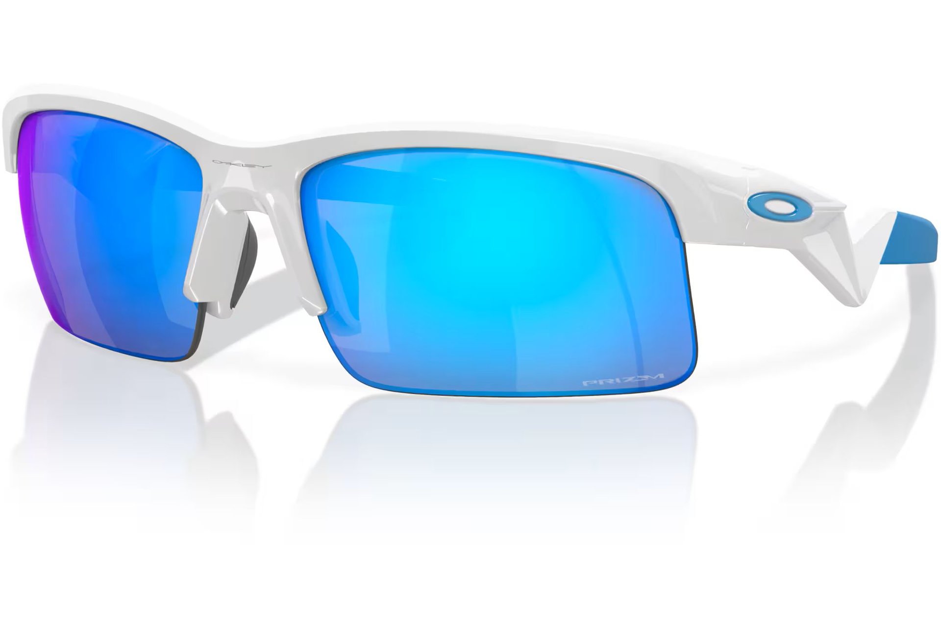 Oakley Capacitor Polished White - Prizm Sapphire