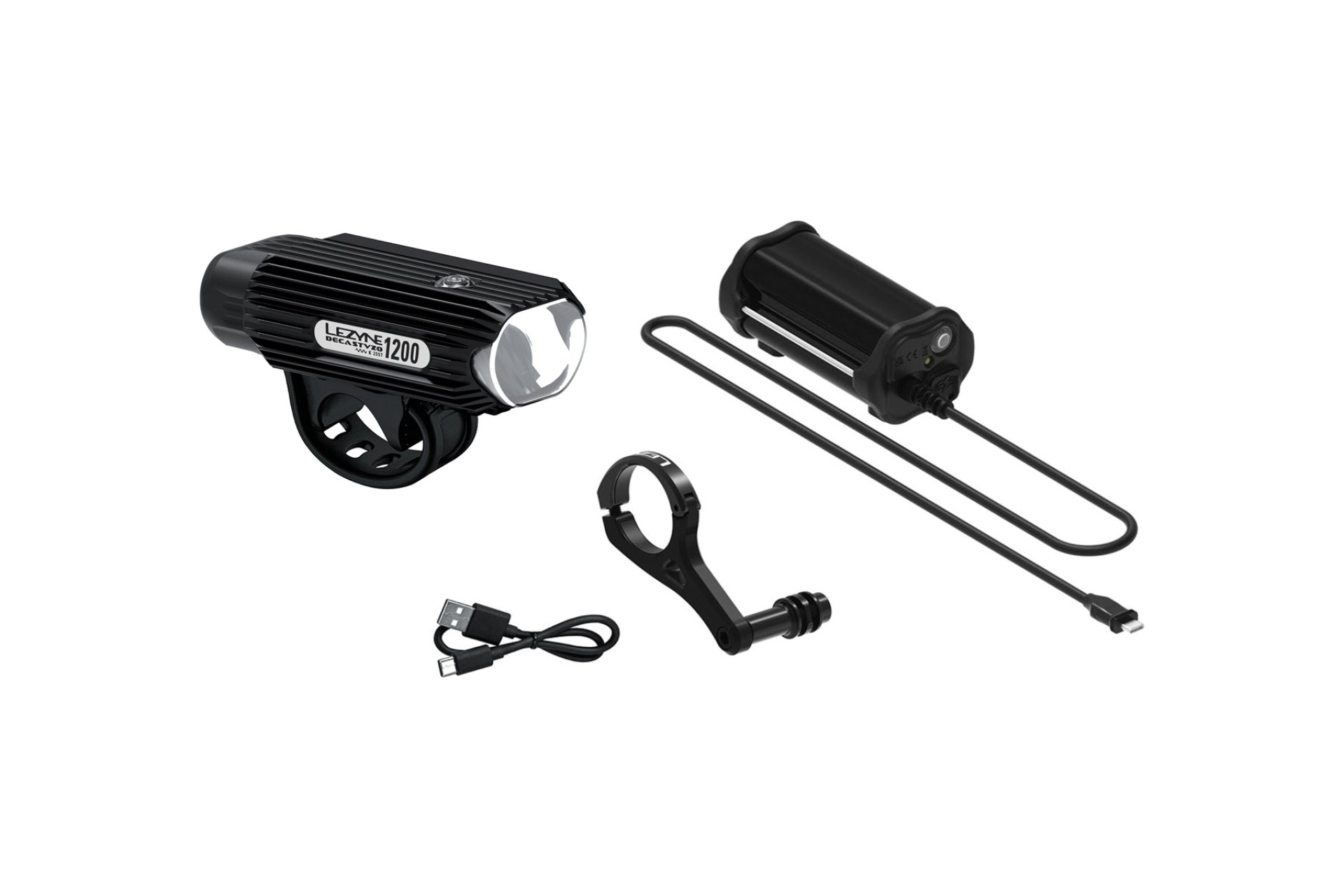 Lezyne Deca 1200 Scheinwerfer, Loaded Kit - StVZO