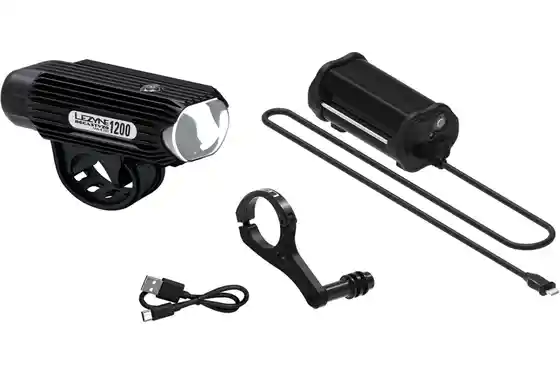 mit Tagfahrlicht - Beleuchtung - Lezyne Deca 1200 Scheinwerfer, Loaded Kit - StVZO