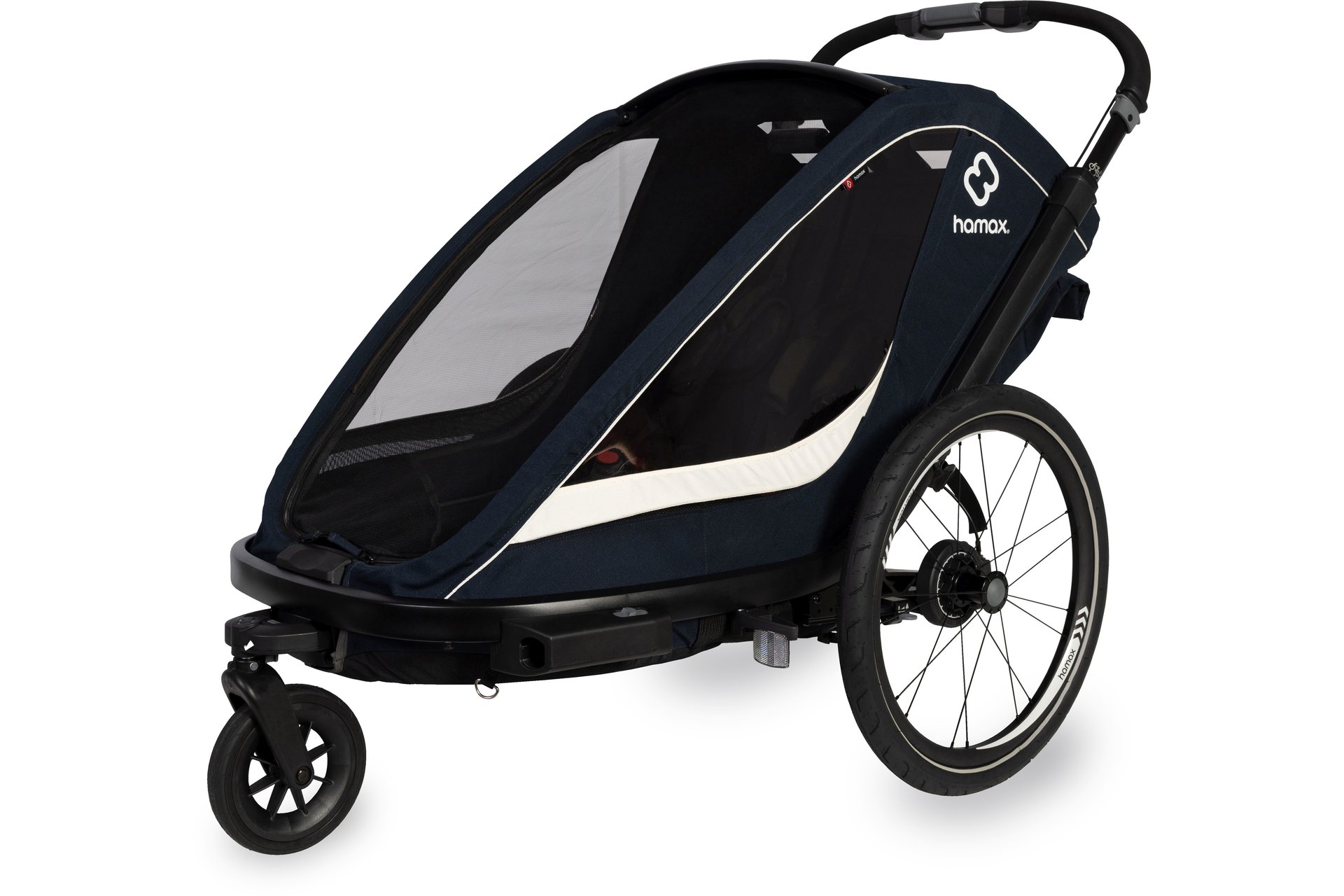 Hamax Breeze Two mit Deichsel und Buggyrad