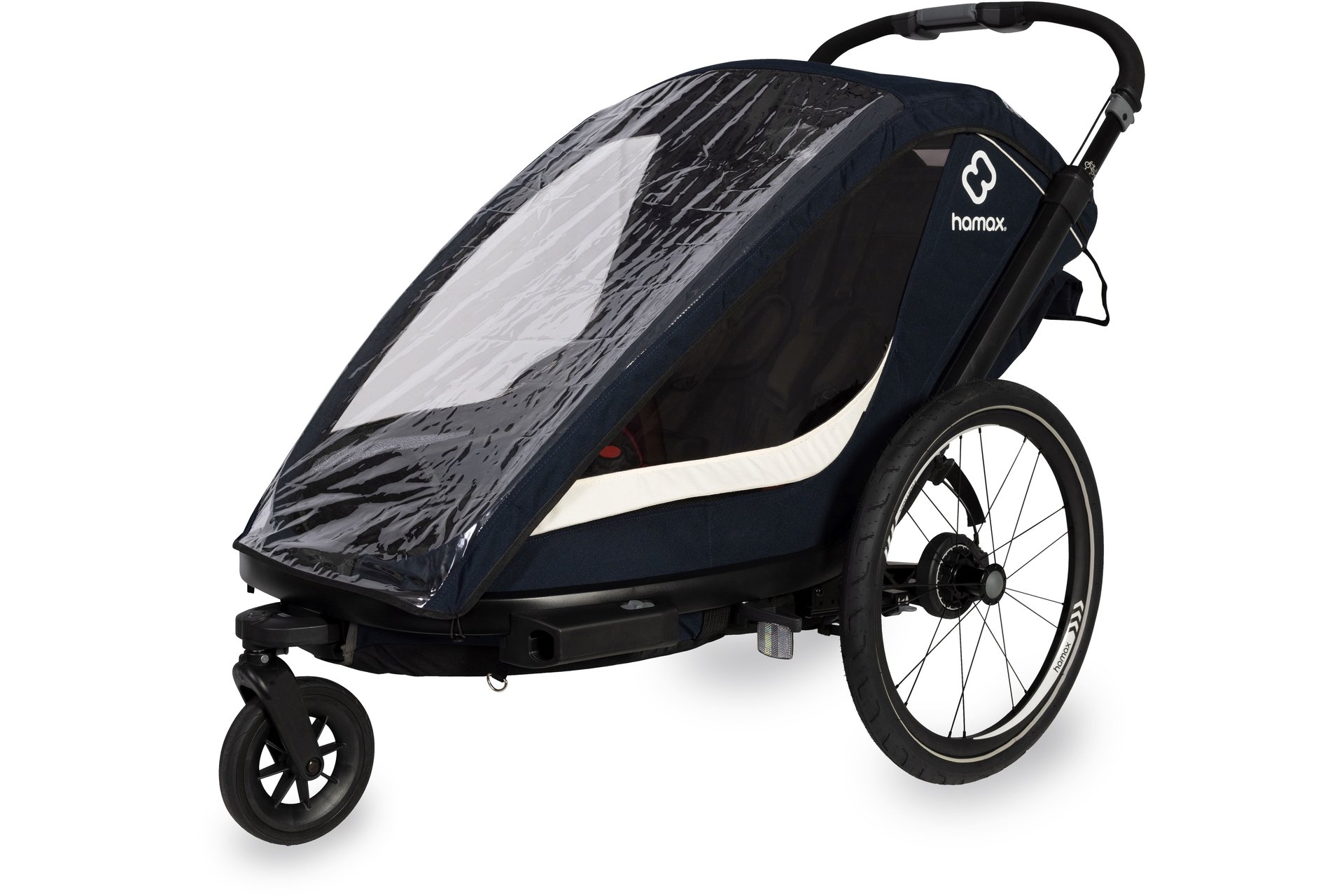 Hamax Breeze Two mit Deichsel und Buggyrad