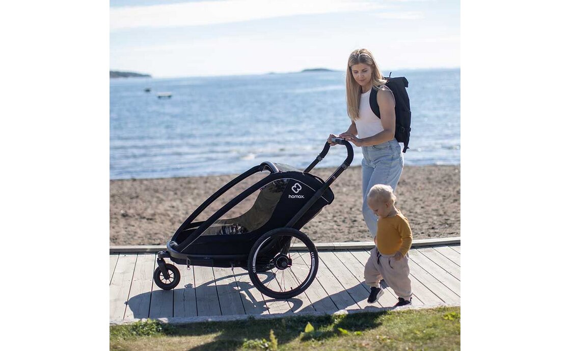 Hamax Breeze One mit Deichsel und Buggyrad