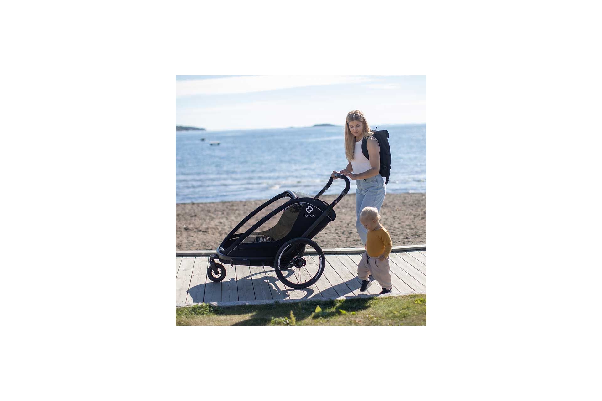 Hamax Breeze One mit Deichsel und Buggyrad