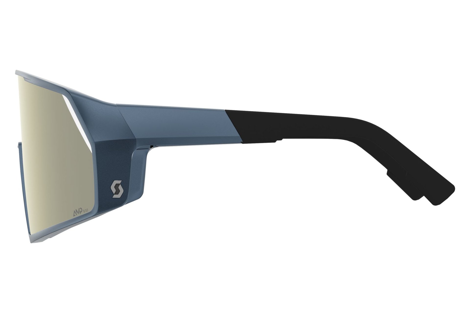 Scott Pro Shield metallic blue - AMP white chrome S2