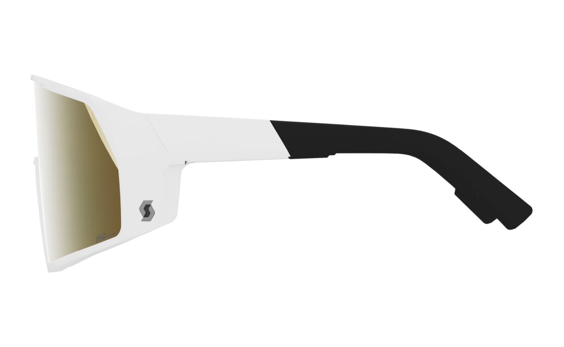 Scott Pro Shield LS white matt - AMP LS gold chrome S1-3