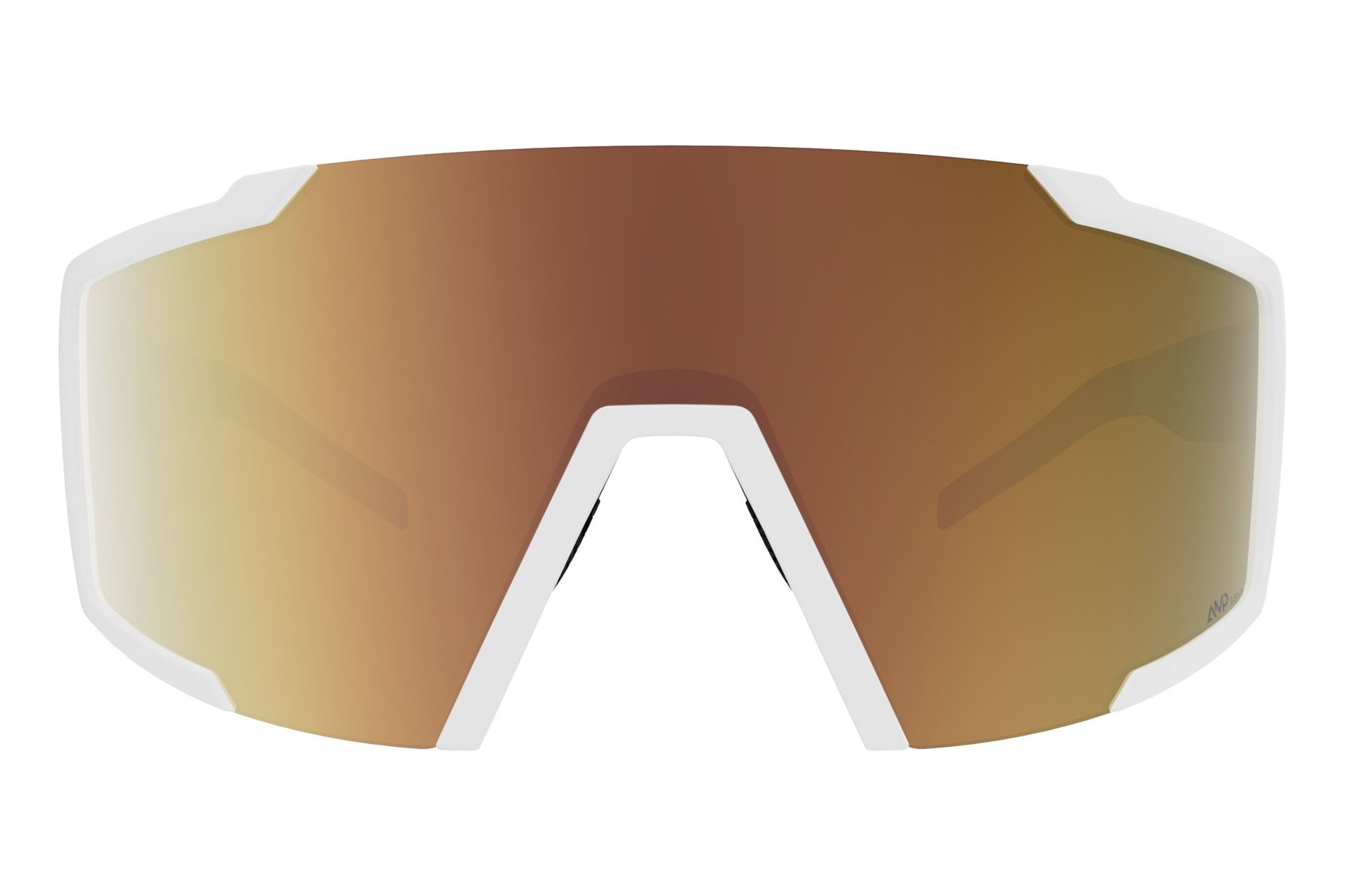 Scott Shield Compact LS white matt - AMP LS gold chrome S1-3