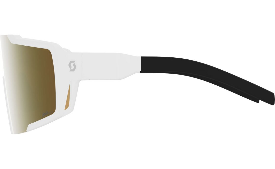 Scott Shield Compact LS white matt - AMP LS gold chrome S1-3