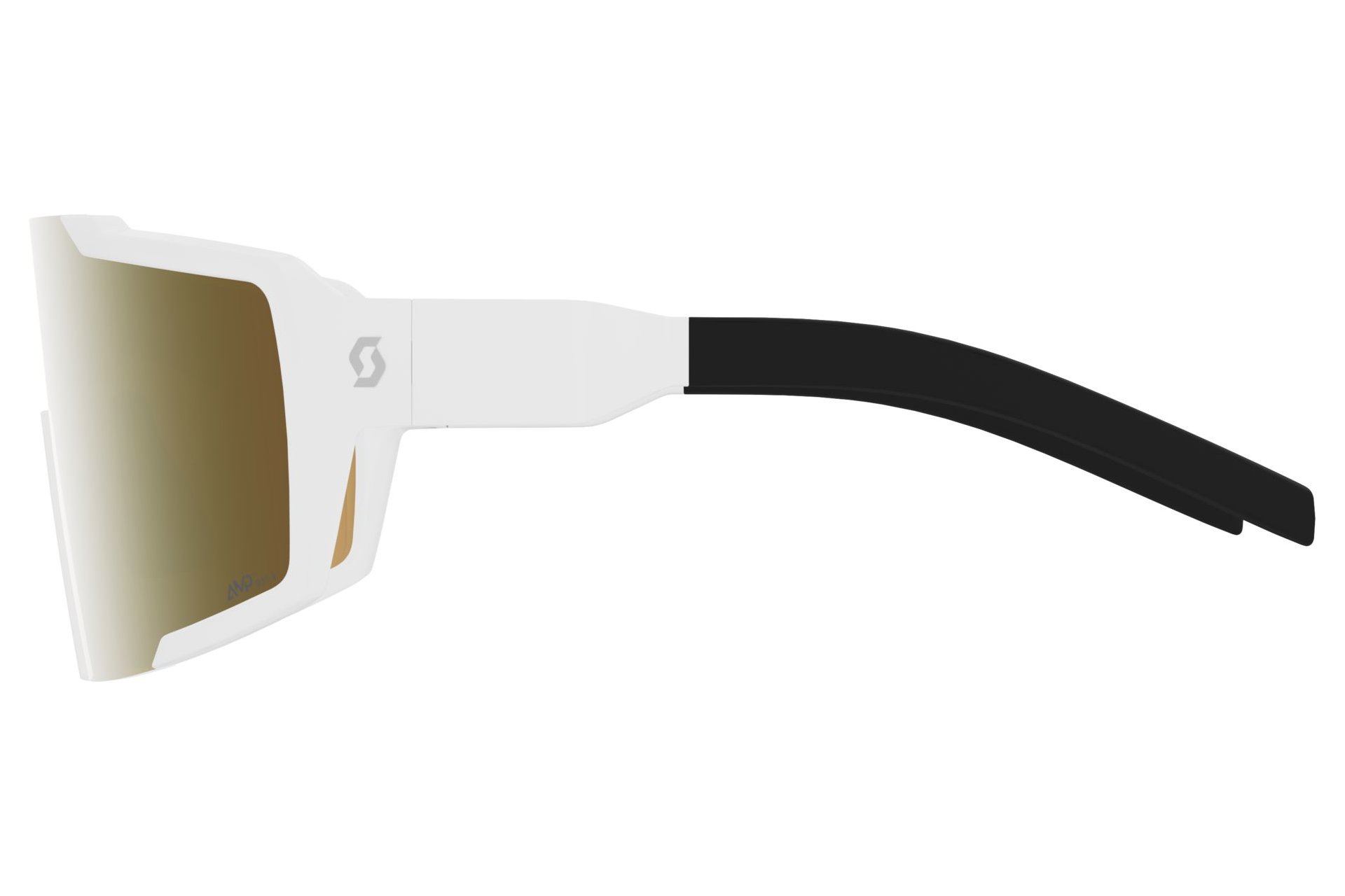 Scott Shield Compact LS white matt - AMP LS gold chrome S1-3