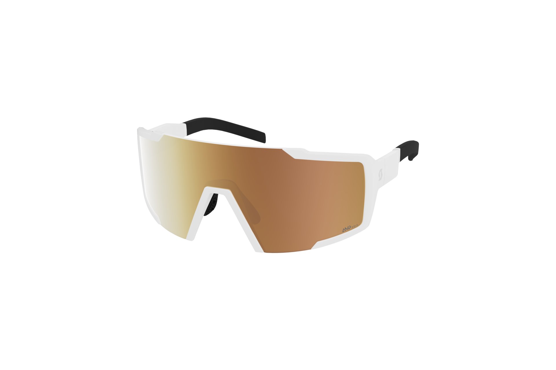 Scott Shield LS white matt - AMP LS gold chrome S1-3