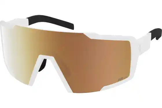 XXL Sale % - Scott Shield Mattweiß - AMP LS Gold verspiegelt S1-3
