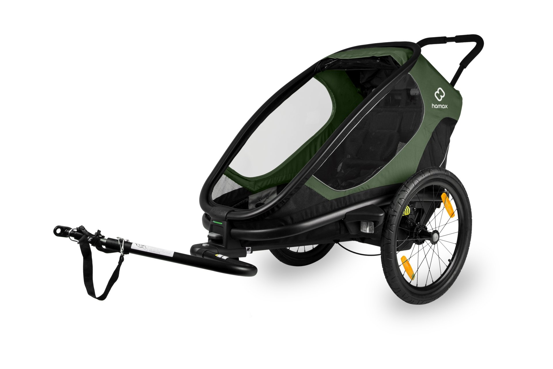 Hamax Outback One mit Deichsel und Buggyrad