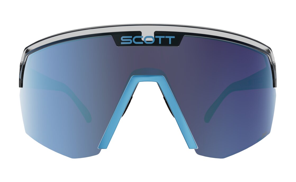 Scott Sport Shield black/neon blue - AMP beryl blue chrome S3