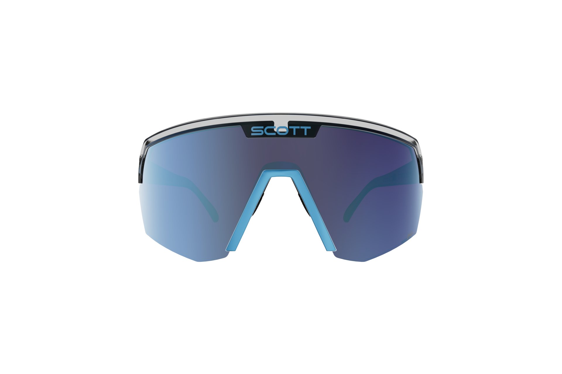 Scott Sport Shield black/neon blue - AMP beryl blue chrome S3