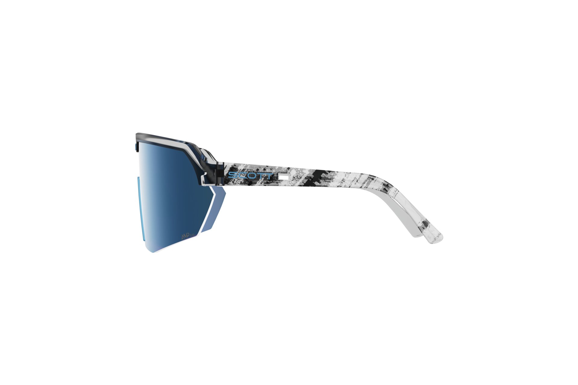 Scott Sport Shield black/neon blue - AMP beryl blue chrome S3