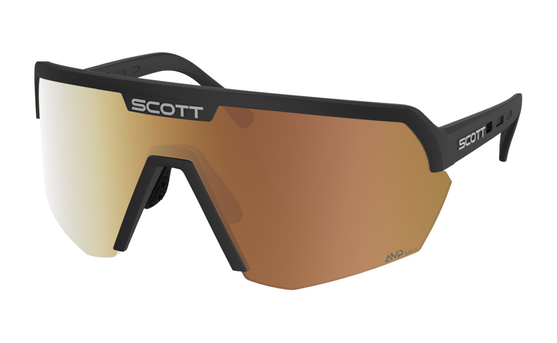 Scott Sport Shield LS black - AMP LS gold chrome S1-3