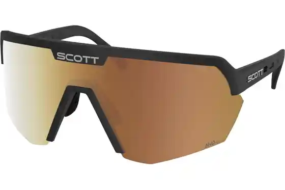 Fahrradbrillen - Scott Sport Shield LS Black - AMP LS Gold Chrome S1-3
