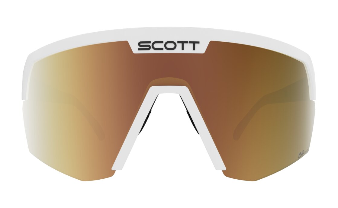 Scott Sport Shield LS white matt - AMP LS gold chrome S1-3